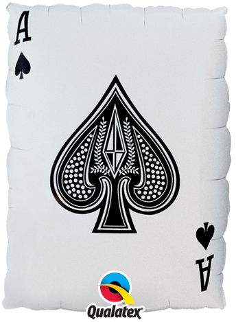 Queen of Hearts and Ace of Spades Giant Foil Balloon - 30"