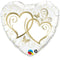 Entwined Hearts Gold Foil Balloon - 18