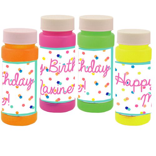 Personalised Bubbles - Party Time - Pack of 8
