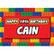 Building Blocks Happy Birthday Add Your Name & Age Poster - A3