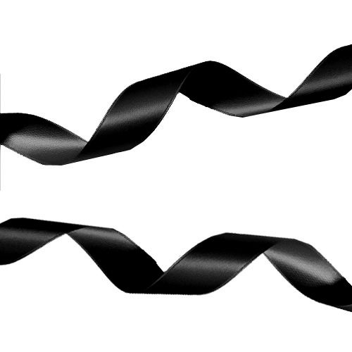 25mm Black Satin Ribbon- Per Metre
