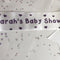 Personalised Baby Shower Sash- White- 100mm