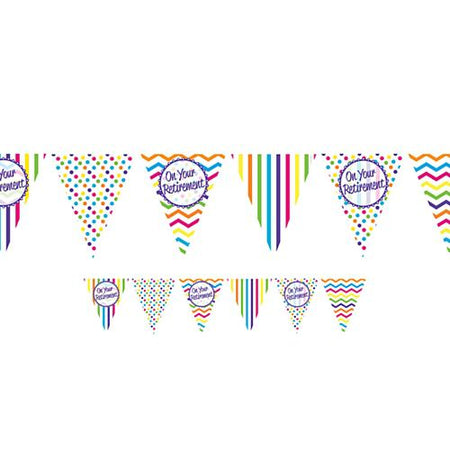 On Your Retirement Paper Flag Bunting - 3.7m
