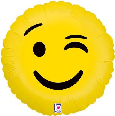 Emoji Wink Foil Balloon - 18"