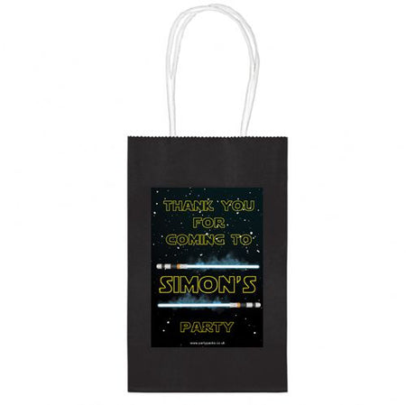 Personalised Star Wars Paper Party Bags - Pack of 12