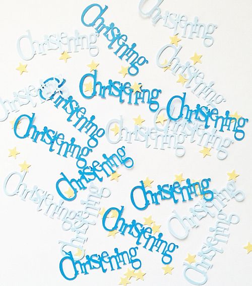 Blue Christening Confetti - 0.5oz