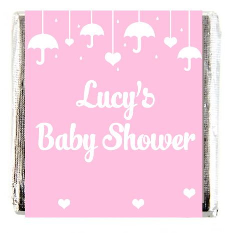 Personalised Chocolates- Pink Baby Shower- Pack 16