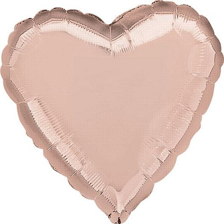 Rose Gold Heart Foil Balloon - 18
