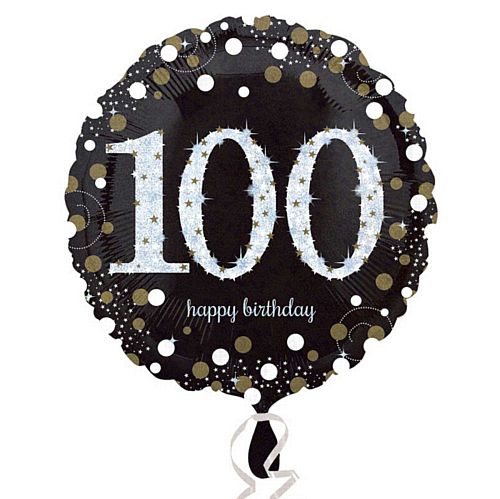 Gold Celebration 100th Birthday Foil Balloon - 18"