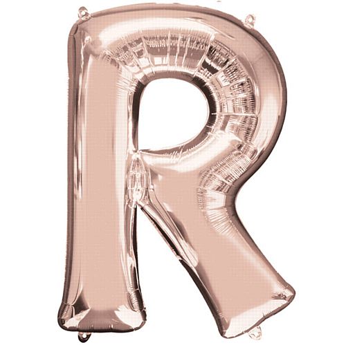 Rose Gold Letter R Foil Balloon- 32"