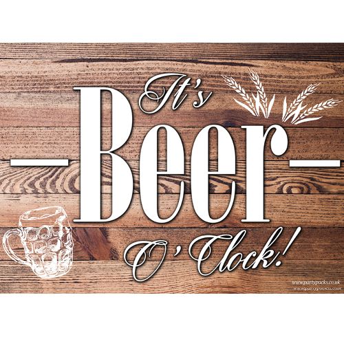 It's Beer O' Clock Poster - A3