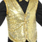 Men's Gold Sequin Waistcoat