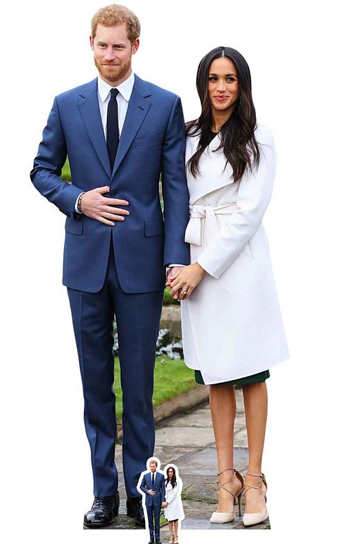 Prince Harry and Meghan Markle Lifesize Cardboard Cutout 1.86m