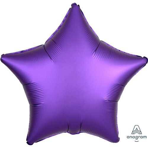 Purple Satin Finish Star Foil Balloon - 18"