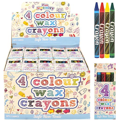 Box of 4 Wax Crayons - Pack of 120