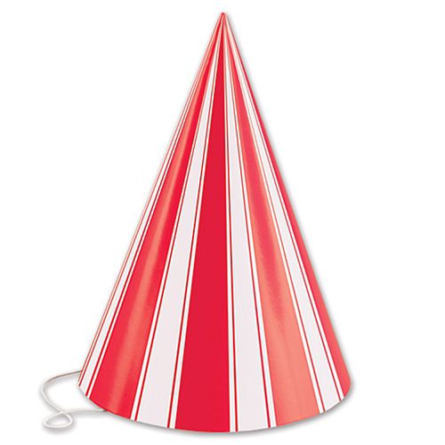 Striped Cone Hats - 16.5cm - Pack of 8
