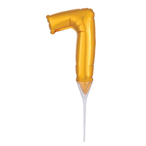 Gold Micro Number 7 Foil Balloon - 15cm