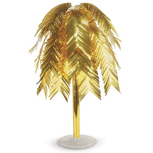 Metallic Gold 1920's Style Feather Cascade Centrepiece - 60cm