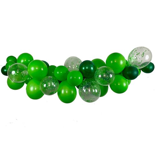 Green Mix Balloon Arch DIY Kit - 34 Balloons - 2.5m