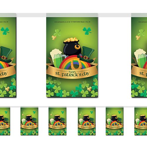 St. Patrick's Day Paper Flag Bunting - 2.4m