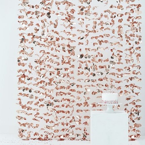 Rose Gold Petal Photo Booth Curtain - 2m