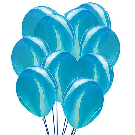 Blue Marble SuperAgate Latex Balloons - 11