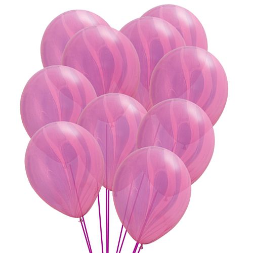 Violet Marble SuperAgate Latex Balloons - 11" - Pack of 10