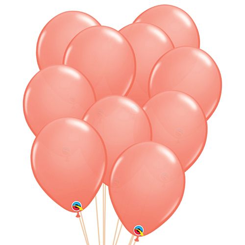 Coral Peach Latex Balloons - 11" - Pack of 10