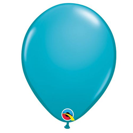 Tropical Teal Blue Plain Colour Mini Latex Balloons - 5