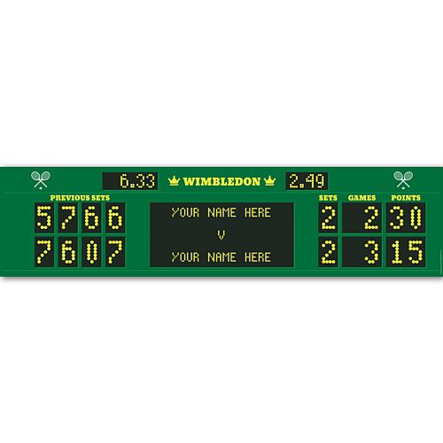 Wimbledon Tennis Scoreboard Sign Personalised Banner - 1.2m