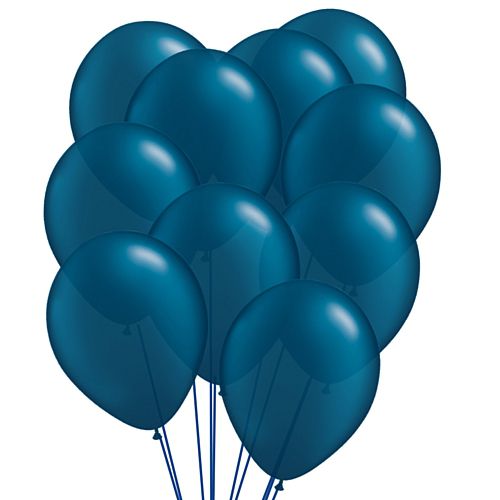 Navy Blue Pearl Latex Balloons - 11" - Pack of 10