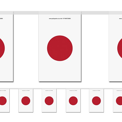 Japanese Flag Bunting - 2.4m – Party Packs