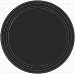 Black Paper Plates - Each - 9"