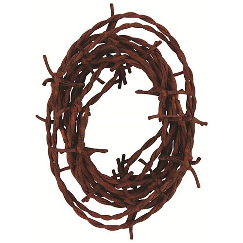 Rusty Barbed Wire Garland - String Material - 3.7m