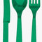Green Plastic Cutlery - Pack of 24