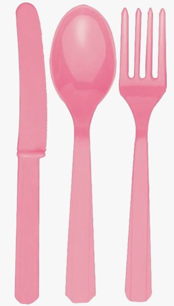 Pink Cutlery - Pack of 24