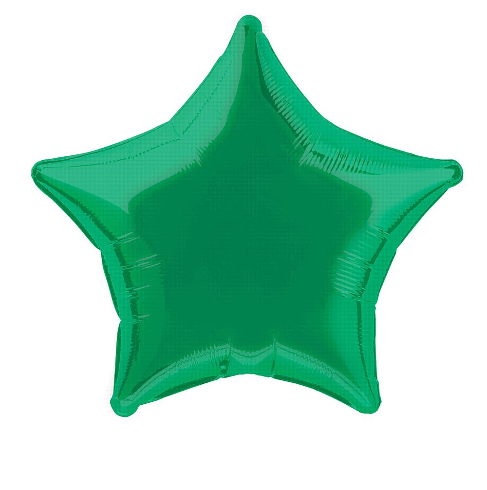 Green Star Foil Balloon 19"