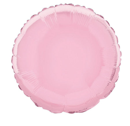 Pastel pink round foil balloon - 18