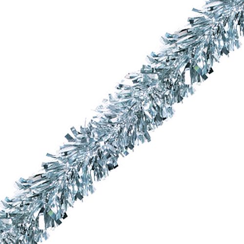 Silver Luxury Tinsel Garland 6 Ply 4.6m Party Packs