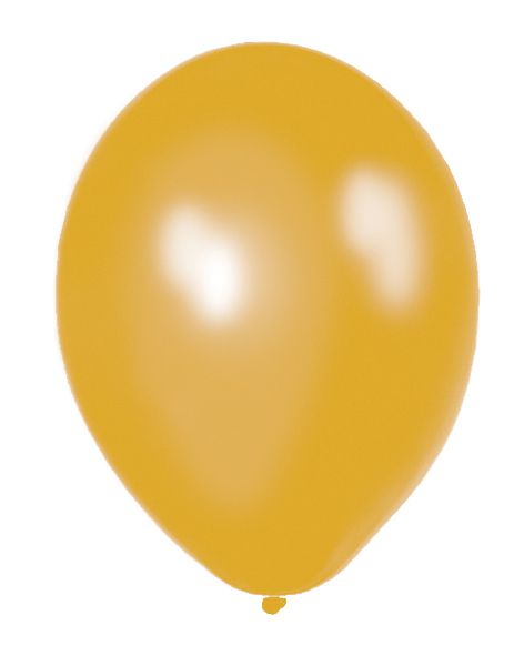 Gold Metallic Latex Balloons - 12" - Pack of 50