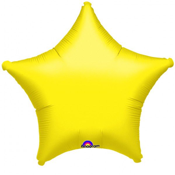 Yellow Star Foil Balloon 19"