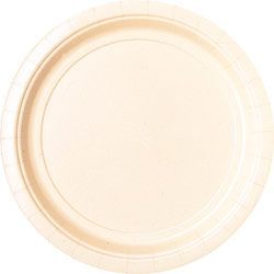 Vanilla Cream (Ivory) Paper Plates - Each - 9"