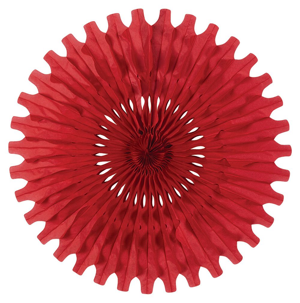 Red Paper Fan - 63.5cm