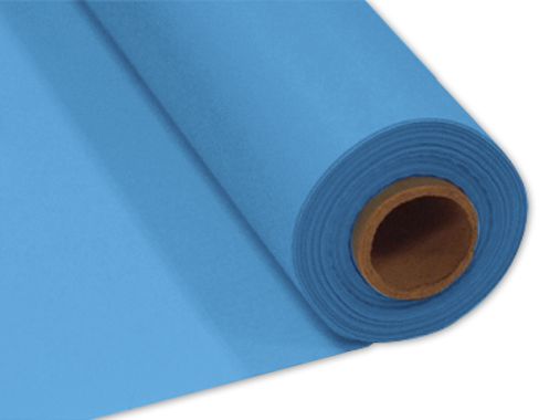 Light Blue Plastic Table Roll - 30.5m x 1m