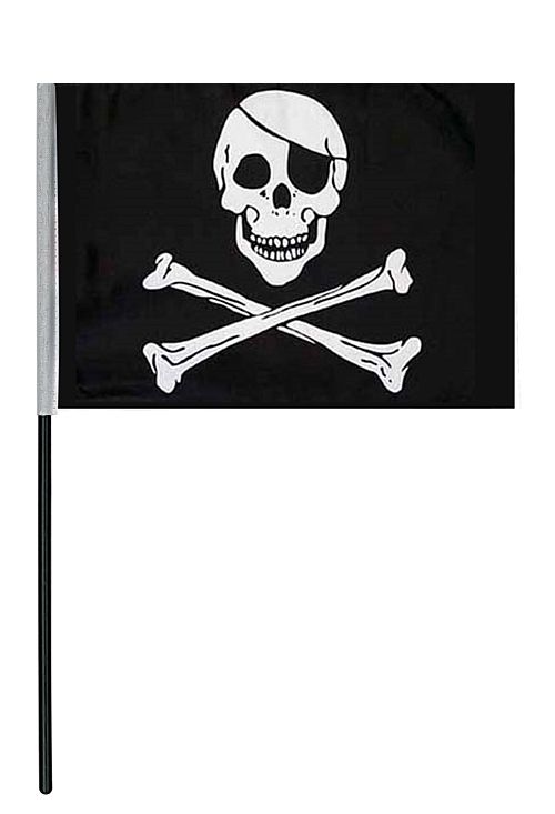 Pirate Cloth Flag - 18" x 12"