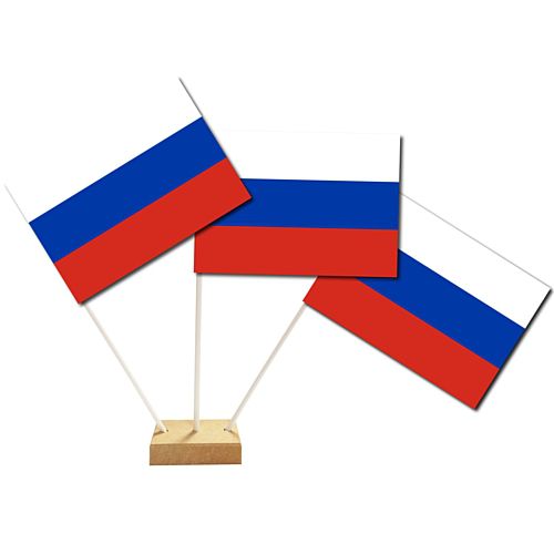 Russian Paper Table Flags 15cm on 30cm Pole