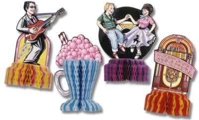 50's Playmates Table Centrepieces - set of 4 - 5