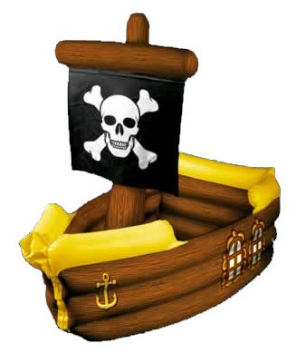 Inflatable Pirate Ship Cooler 41"x15"
