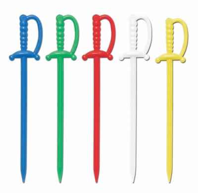 Plastic Sword Picks 3" - pack of 50