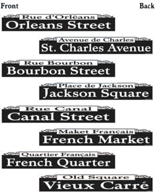 Mardi Gras Street Signs - Pack of 4